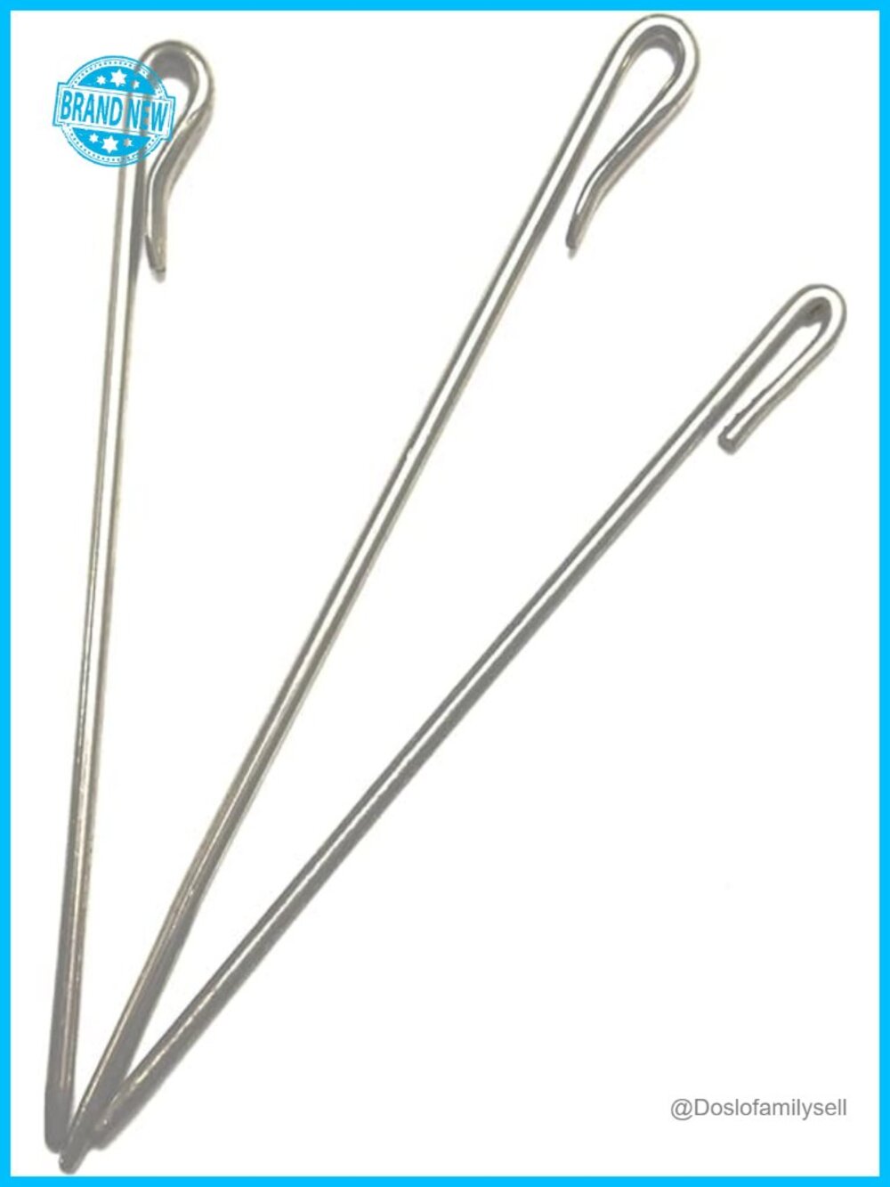 Steel Turban Salai Baaz Hook 5 Inch Punjabi Pagg Hair Accessory 3 Pack